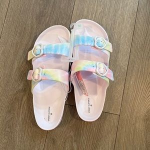 Stoney Clover size 10 tie dye sandals NWT